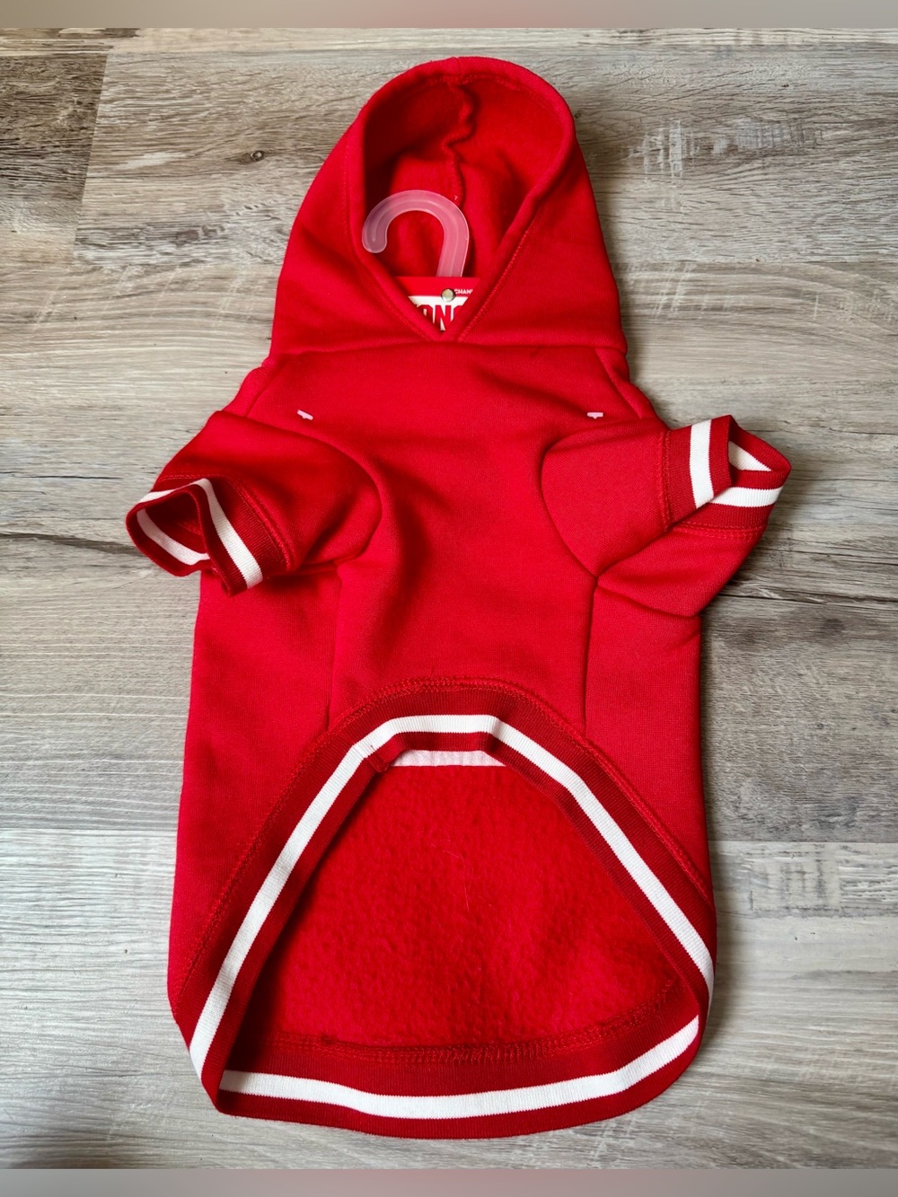 KONG red dog hoodie (size S/P). This fleece model features classic white sporty
